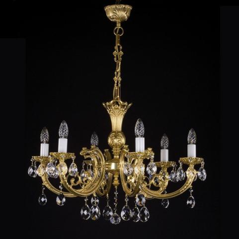 Люстра Art Glass ANASTASIA VI. BRASS ANTIQUE CE
