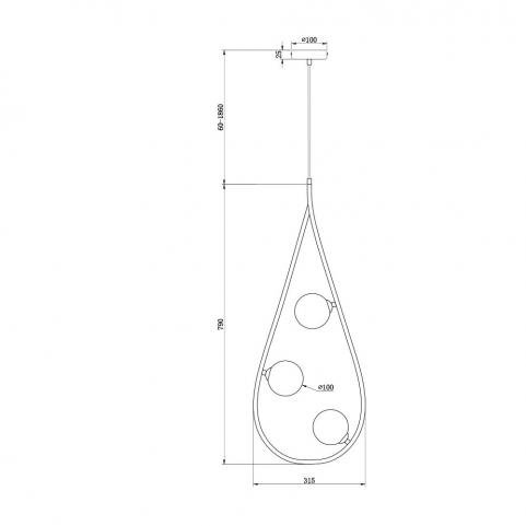 Подвесной светильник Freya Perlina FR4005PL-03B2