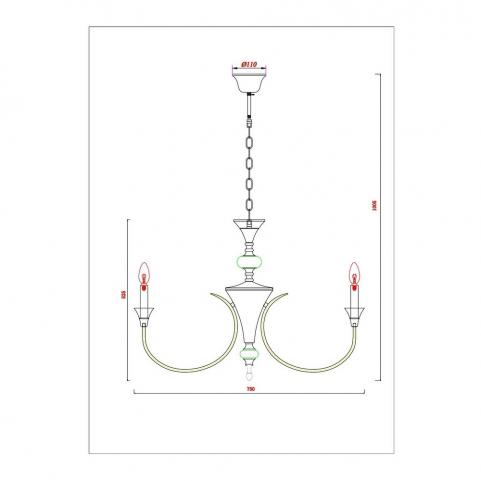 Светильник подвесной Arte Lamp Collinetta A4094LM-8PB